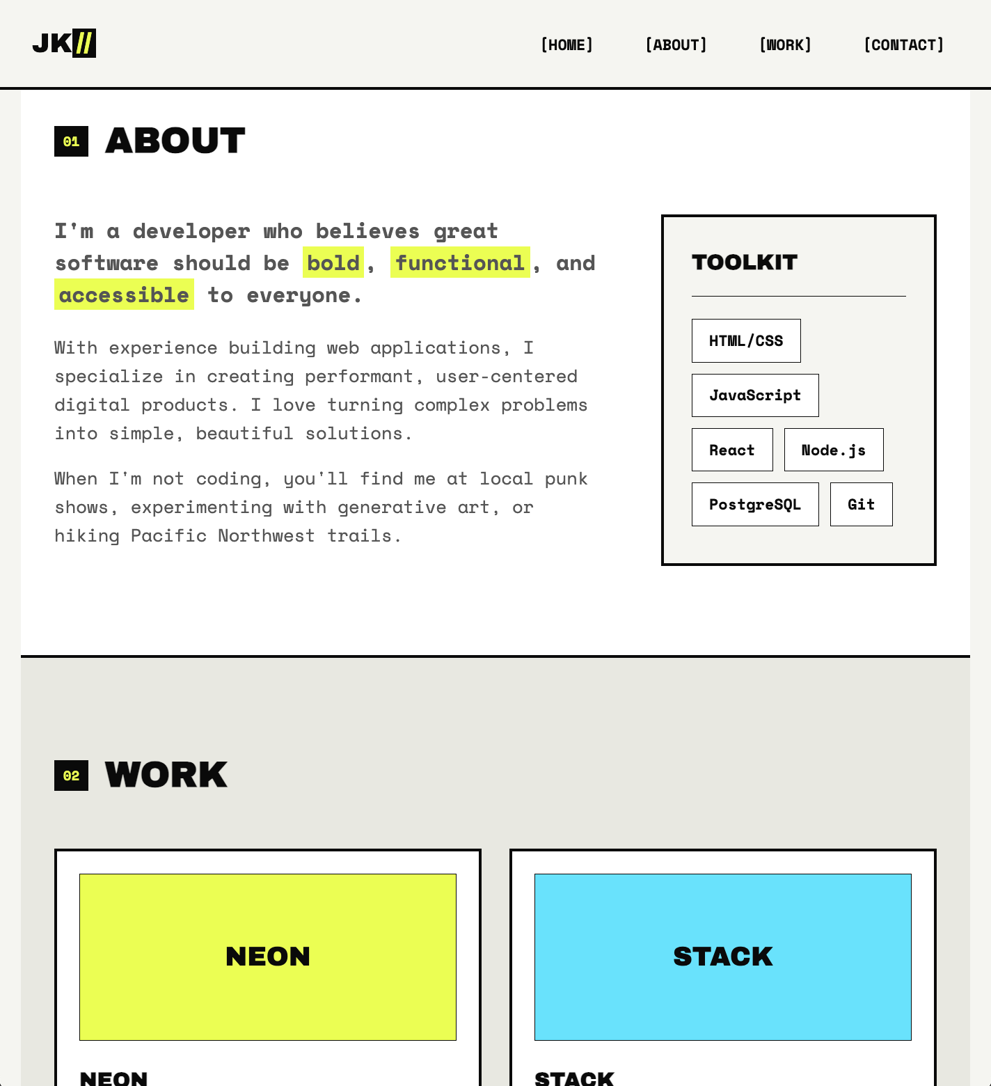 Kim</ Portfolio Website